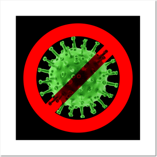 Virus free zone sign - green and nasty Posters and Art